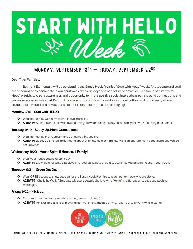  Start with Hello Week